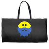 bearded smiley face Weekender Totes