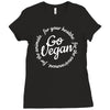go vegan Ladies Fitted T-Shirt