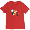 panda hug V-Neck Tee