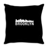 brooklyn city skyline silhouette Throw Pillow