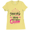Celebrating With The 50th Birthday Queen Ladies Fitted T-Shirt