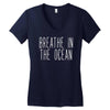breath in the ocean Women's V-Neck T-Shirt