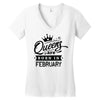 Queens Are Born In February Women's V-Neck T-Shirt
