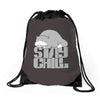 stay chill Drawstring Bags