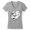 bulldog Women's V-Neck T-Shirt