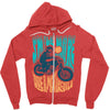 smile more, ride a motorcycle Zipper Hoodie