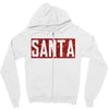 santa red glitter Zipper Hoodie