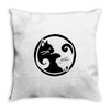 yinyang cats Throw Pillow