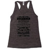 I Am A December Women Racerback Tank