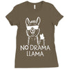 no drama llama Ladies Fitted T-Shirt