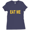 eat me pizza ringer Ladies Fitted T-Shirt
