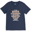 Braver Stronger Smarter Uterine Cancer Awareness V-Neck Tee