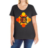 orange 18 Ladies Curvy T-Shirt