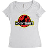 No Internet Women's Triblend Scoop T-shirt