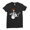 mexican skull Ladies Fitted T-Shirt