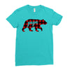 papa christmas bear Ladies Fitted T-Shirt