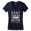 Born In June Women's V-Neck T-Shirt