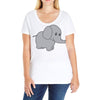 elephant cute Ladies Curvy T-Shirt