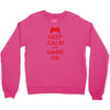 keep calm and game on Crewneck Sweatshirt