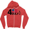 july 4 independence day Zipper Hoodie
