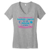 I Love Someone with Thyroid Cancer to The Moon and Back to Infinity Women's V-Neck T-Shirt