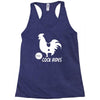cock rides funny Racerback Tank