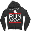 run away rabbit Zipper Hoodie