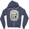 respect mah wizardrah! white Zipper Hoodie