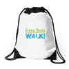 every body walk Drawstring Bags