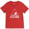 battle ground chicken dinner V-Neck Tee