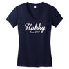 hubby since 2015 funny Women's V-Neck T-Shirt