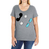 Creating a Little Disney Magic Character Ladies Curvy T-Shirt
