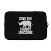 save the chubby unicorns (2) Laptop sleeve