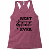 Best Dad Ever Funny Music Note Racerback Tank