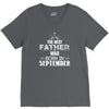 The Best Father Was Born In September V-Neck Tee