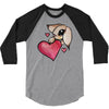 bunny rabbit love 3/4 Sleeve Shirt