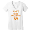 bump's first halloween Women's V-Neck T-Shirt