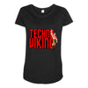 funny techno viking 3, ideal birthday present or gift Maternity Scoop Neck T-shirt