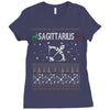 sagittarius christmas ugly sweater Ladies Fitted T-Shirt