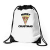 merry crustmas Drawstring Bags