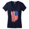 sa distress flag cool american Women's V-Neck T-Shirt