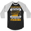 Sit In Church And Think About Fishing 3/4 Sleeve Shirt
