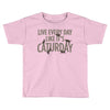 live every day like it's caturday Toddler T-shirt