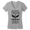 trick or treating &amp; ask for wine Women's V-Neck T-Shirt