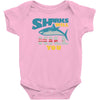 sharks will kill you Baby Onesie