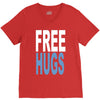 funny t shirts free hugs adult V-Neck Tee