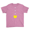 funny 80s pacman 'eating buttons' Youth Tee