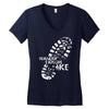 wander explore hike Women's V-Neck T-Shirt