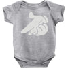 mickey hands gun Baby Onesie