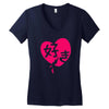 kawaii suki cute heart tee japanese kanji Women's V-Neck T-Shirt